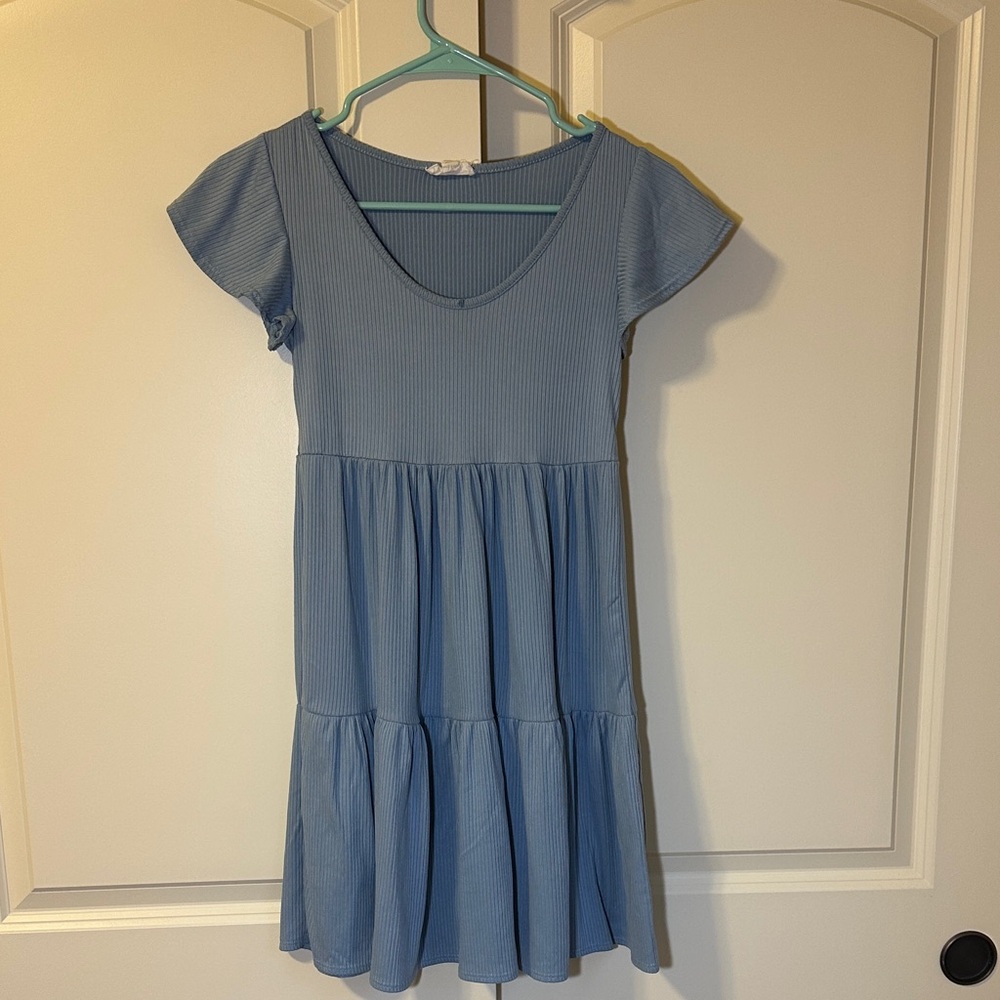 See You Monday Sky Blue Mini Dress